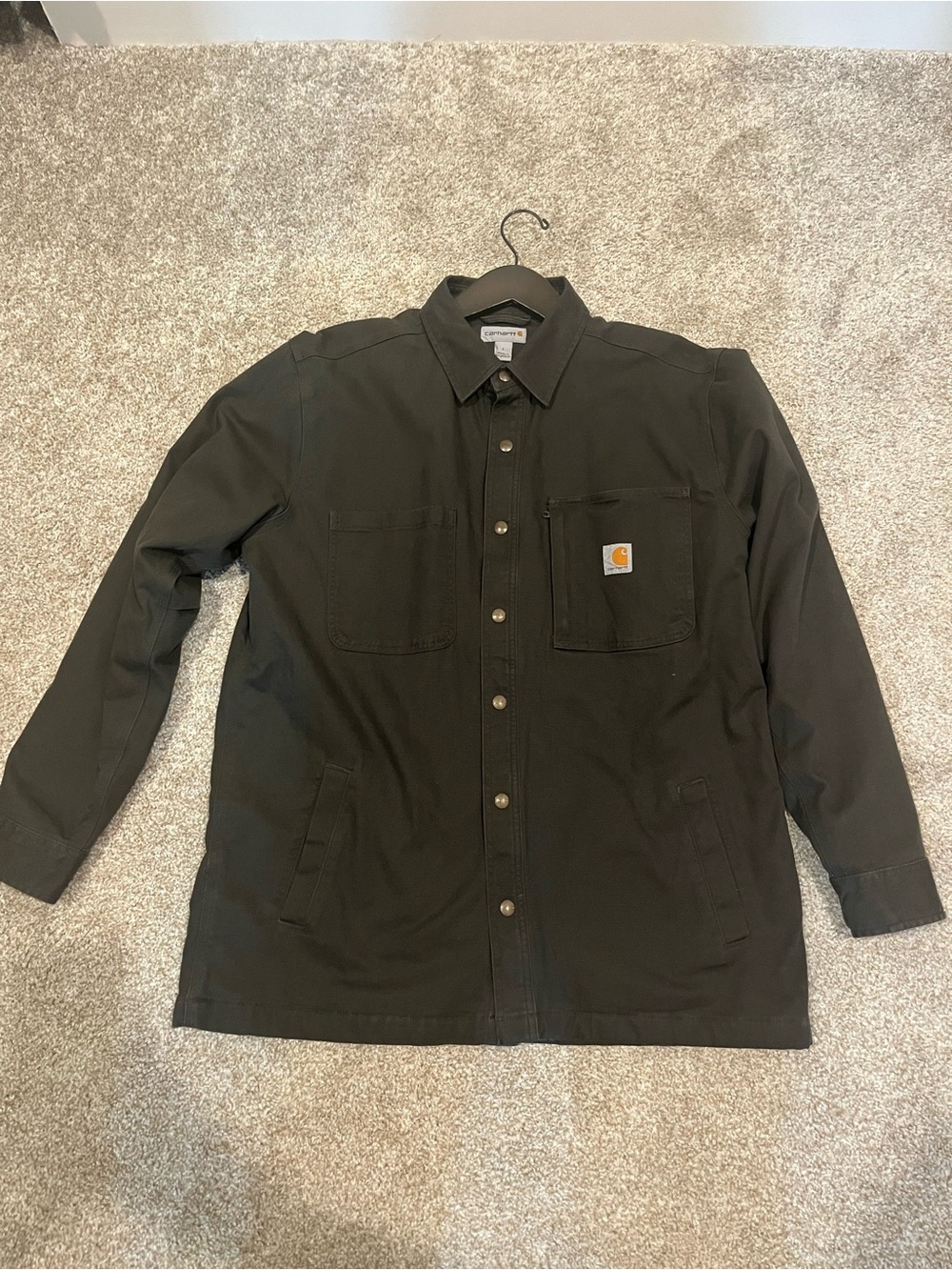 Carhartt Men's Dark Grey Work Chore Coat